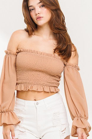 Off Shoulder Puff Sleeve Top