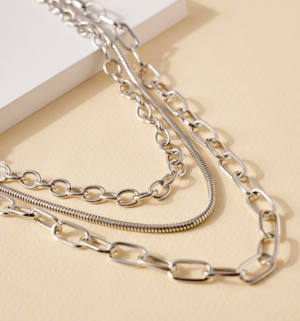 Layered Link Chain Necklace