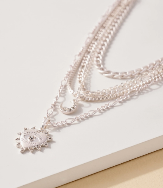 Lock Charm Chain Necklace