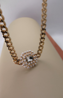 Pearl Rhinestone Pendant Necklace